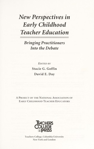 New perspectives in early childhood teacher education  : bringing practitioners into the debate