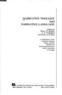 Narrative thought and narrative language  : a publication of the Cognitive Studies Group and the Institute for Behavioral Research at the University of Georgia