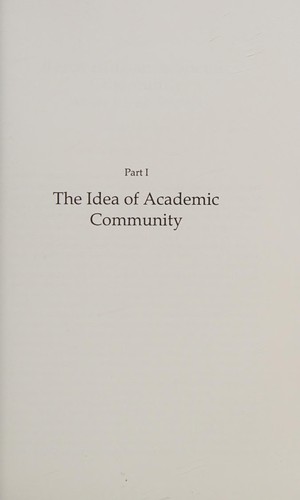 Academic community : discourse or discord?
