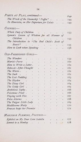 A book of verses for children.