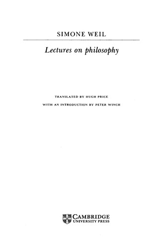 Lectures on philosophy