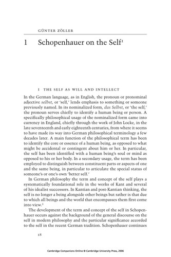 The Cambridge companion to Schopenhauer